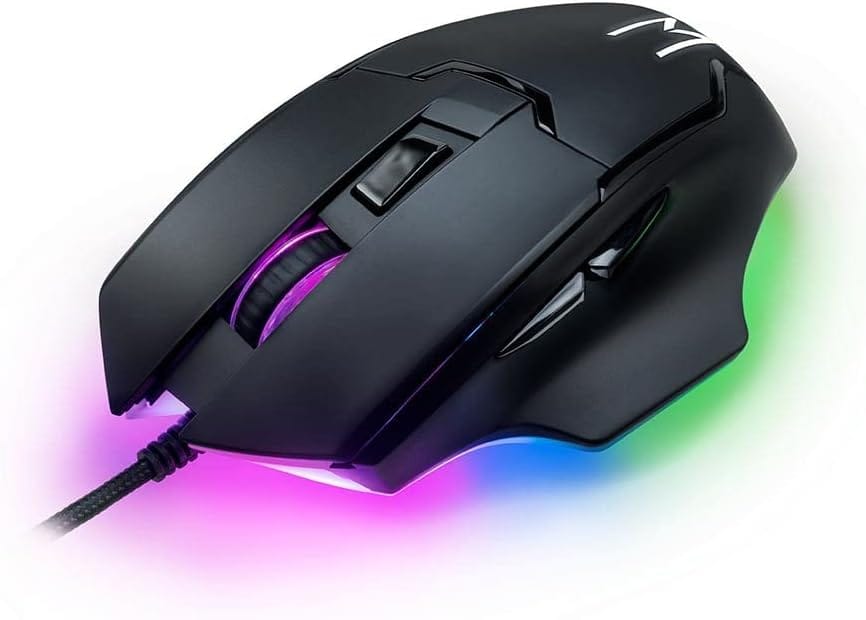 Mouse Gamer Rainbow Gunter 6400DPI Warrior – MO297, Preto